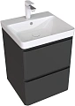 Тумба под раковину Aquanet Эмбер 50 черный матовый 00330464 напольная/подвесная Тумба под раковину Aquanet Эмбер 50 черный матовый 00330464 напольная/подвесная
