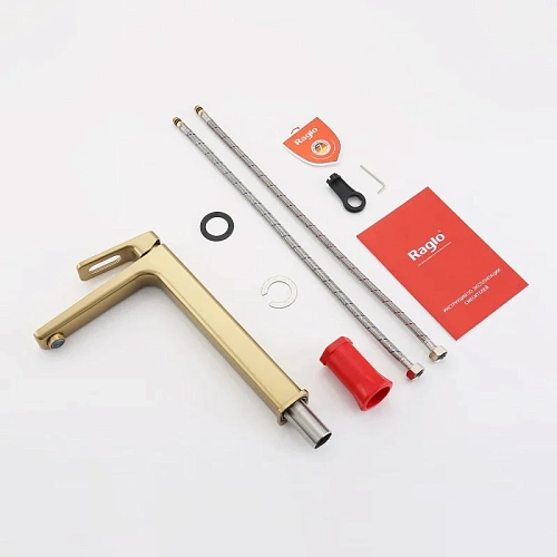 Смеситель для раковины Raglo R51.15.03, золотой сатин Смеситель для раковины Raglo R51.15.03, золотой сатин