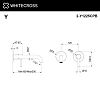 Смеситель для раковины WHITECROSS 2-Y1225CPB скрытого монтажа, внешняя часть, брашированная медь Смеситель для раковины WHITECROSS 2-Y1225CPB скрытого монтажа, внешняя часть, брашированная медь
