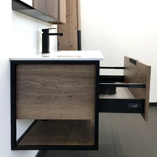 Тумба с раковиной Comforty Бонн 90 00-00003466 дуб темный раковина Quadro 90 Тумба с раковиной Comforty Бонн 90 00-00003466 дуб темный раковина Quadro 90