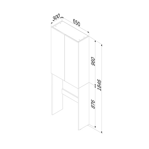Шкаф AM.PM X-Joy M85CSX0652WG1 над стир.машиной с дверями, узкий, 65 см, белый Шкаф AM.PM X-Joy M85CSX0652WG1 над стир.машиной с дверями, узкий, 65 см, белый