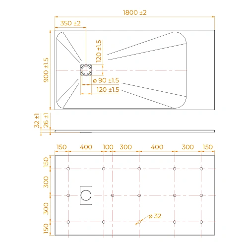 Душевой поддон RGW TSS-W 900x1800 мм 553502918-01 прямоугольный Душевой поддон RGW TSS-W 900x1800 мм 553502918-01 прямоугольный