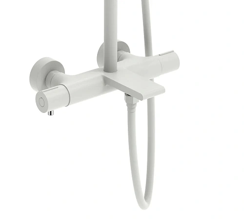 Душевая система Kaiser Serio 05382-4 с термостатом белый матовый Душевая система Kaiser Serio 05382-4 с термостатом белый матовый