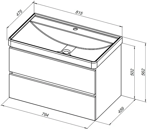 Тумба под раковину Aquanet Вега 2.0 80 черный 00337955 подвесная Тумба под раковину Aquanet Вега 2.0 80 черный 00337955 подвесная