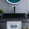 Раковина Gid Bm9396 53344 накладная черная матовая 60x34x11 Раковина Gid Bm9396 53344 накладная черная матовая 60x34x11