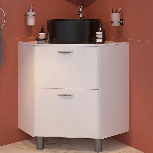 Тумба с раковиной STWORKI Лунд 60 белая, с раковиной на выбор 548145 Тумба с раковиной STWORKI Лунд 60 белая, с раковиной на выбор 548145