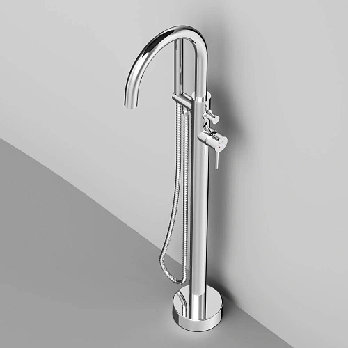 Смеситель для ванны AM.PM Sense F7514100, отдельностоящий, хром Смеситель для ванны AM.PM Sense F7514100, отдельностоящий, хром