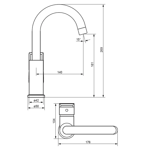Смеситель для раковины Damixa Apollo 470220000 хром Смеситель для раковины Damixa Apollo 470220000 хром