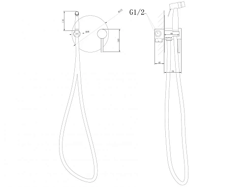 Гигиенический душ ABBER Emotion AF8826B черный матовый Гигиенический душ ABBER Emotion AF8826B черный матовый