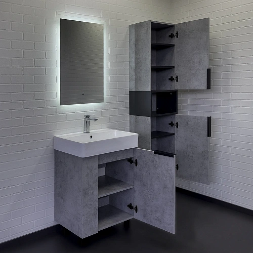 Тумба с раковиной Comforty Асти 60Н 00-00019190 напольная бетон светлый раковина Comforty CF3WL032 Тумба с раковиной Comforty Асти 60Н 00-00019190 напольная бетон светлый раковина Comforty CF3WL032