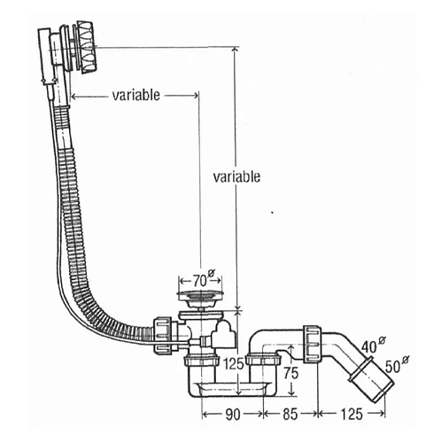 Слив-перелив Vitra Silfra 59970013000 полуавтомат, хром Слив-перелив Vitra Silfra 59970013000 полуавтомат, хром