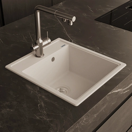 Кухонная мойка ABBER Quarz AQ2901W белый Кухонная мойка ABBER Quarz AQ2901W белый