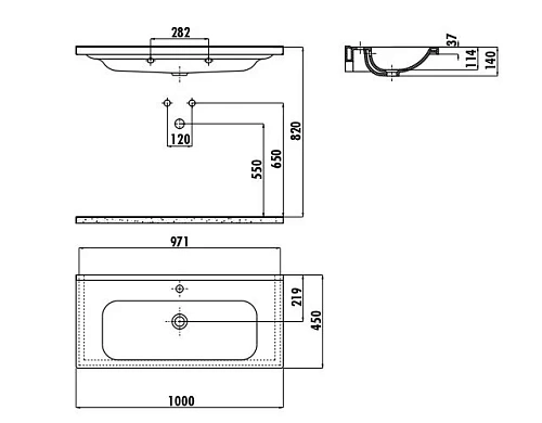 Раковина Creavit Ideal ID090-00CB00E-0000 белая 90 см Раковина Creavit Ideal ID090-00CB00E-0000 белая 90 см
