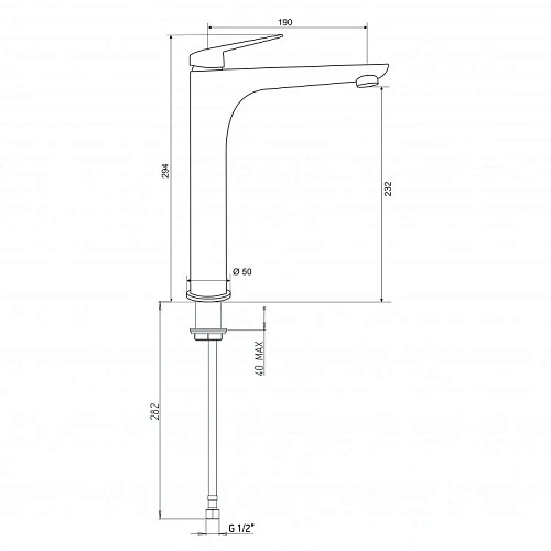 Смеситель для раковины Paini Laguna LAYO205LL высокий, черный Смеситель для раковины Paini Laguna LAYO205LL высокий, черный