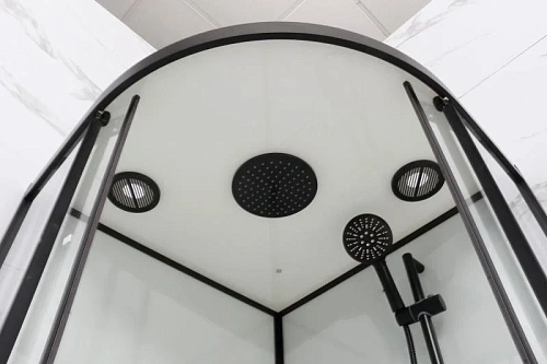 Душевая кабина Frank F410 М Black 110x110 20046 закаленное матовое стекло Душевая кабина Frank F410 М Black 110x110 20046 закаленное матовое стекло