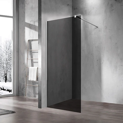 Душевая перегородка Vincea Walk-In VSW-1H100CG,1000x2000, хром, стекло тонированное Душевая перегородка Vincea Walk-In VSW-1H100CG,1000x2000, хром, стекло тонированное