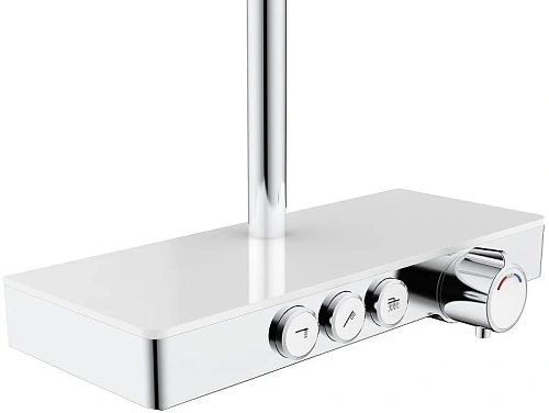 Душевая система BERGES MORANS 075001 с изливом и термостатом, хром Душевая система BERGES MORANS 075001 с изливом и термостатом, хром