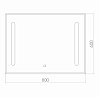 Картинка анонса товара «зеркало silver mirrors 800x600 лдсп-короб, led-подсветка, сенсор.выкл., фацет 10 мм премьер-эконом ( фр-00001659»