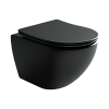Унитаз подвесной Ceramica Nova METROPOL CN4002MB Чёрный матовый с сиденьем Унитаз подвесной Ceramica Nova METROPOL CN4002MB Чёрный матовый с сиденьем