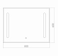 Зеркало SILVER MIRRORS 800x600 ЛДСП-короб, LED-подсветка, сенсор.выкл., фацет 10 мм Премьер-эконом ( ФР-00001659 Зеркало SILVER MIRRORS 800x600 ЛДСП-короб, LED-подсветка, сенсор.выкл., фацет 10 мм Премьер-эконом ( ФР-00001659