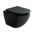 Унитаз подвесной Ceramica Nova METROPOL CN4002MB Чёрный матовый с сиденьем Унитаз подвесной Ceramica Nova METROPOL CN4002MB Чёрный матовый с сиденьем