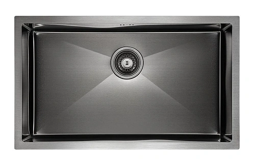 Кухонная мойка Paulmark GERBERG 74 UNI, PM257444-GM, вороненая сталь, 740х440мм Кухонная мойка Paulmark GERBERG 74 UNI, PM257444-GM, вороненая сталь, 740х440мм