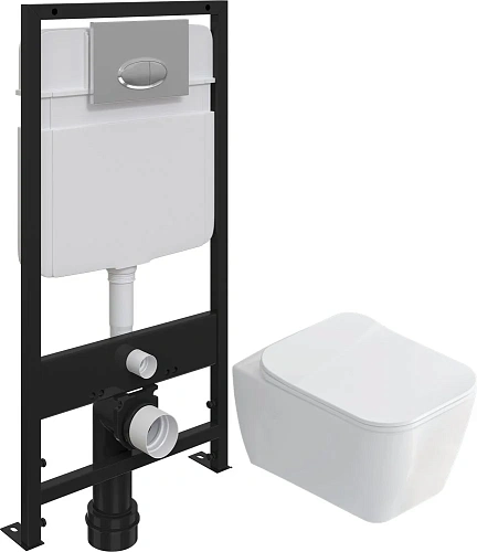 Комплект Унитаз подвесной STWORKI Монтре SETK3204-2616 безободковый, с микролифтом + Система инсталл 559974 Комплект Унитаз подвесной STWORKI Монтре SETK3204-2616 безободковый, с микролифтом + Система инсталл 559974
