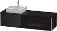 Тумба под раковину Duravit XSquare XS4914L4040 160 см черный глянцевый Тумба под раковину Duravit XSquare XS4914L4040 160 см черный глянцевый