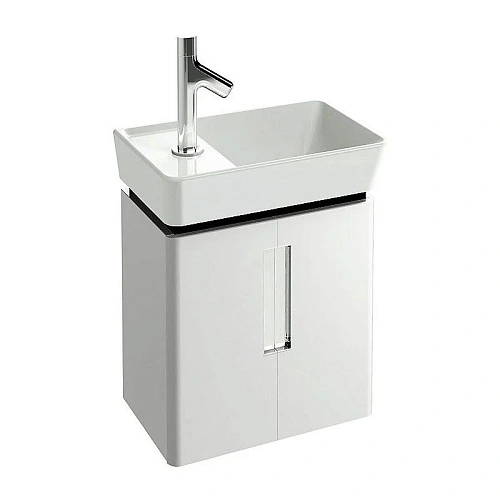 Комплект мебели 45 см Jacob Delafon Reve , белый блестящий, 2 дверцы, с подсветкой, подвесной монтаж E4805-00+EB1138-G1C+EB581-NF Комплект мебели 45 см Jacob Delafon Reve , белый блестящий, 2 дверцы, с подсветкой, подвесной монтаж E4805-00+EB1138-G1C+EB581-NF