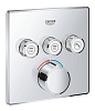 Картинка анонса товара «смеситель для душа grohe grohtherm smartcontrol на 3 выхода, хром (29149000) внешняя часть»