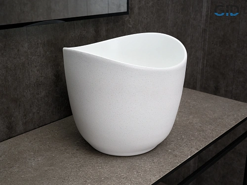 Раковина Gid N9303wg 51221 накладная белый матовый / белый графит 36x36x32 Раковина Gid N9303wg 51221 накладная белый матовый / белый графит 36x36x32