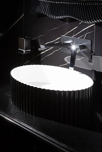 Раковина Boheme Canale 878-B рифл черная Раковина Boheme Canale 878-B рифл черная