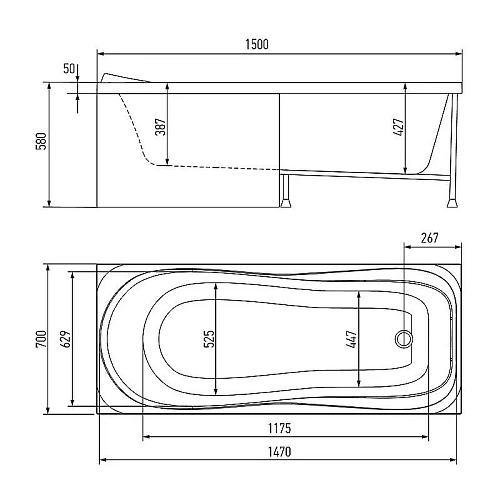 Акриловая ванна Alex Baitler SAIMA 150 прямоугольная 150х70 SAIMA 150*70 Акриловая ванна Alex Baitler SAIMA 150 прямоугольная 150х70 SAIMA 150*70