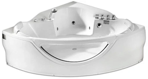Акриловая ванна Gemy G9025 II B 155x155 угловая, универсальная, гидромассажная Акриловая ванна Gemy G9025 II B 155x155 угловая, универсальная, гидромассажная