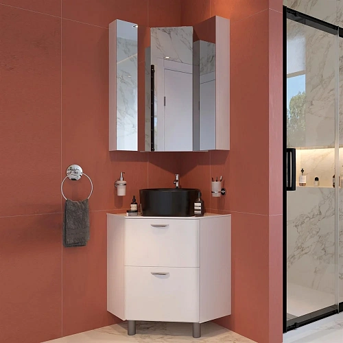 Комплект мебели STWORKI Лунд 60 белая, с раковиной на выбор 548156 Комплект мебели STWORKI Лунд 60 белая, с раковиной на выбор 548156