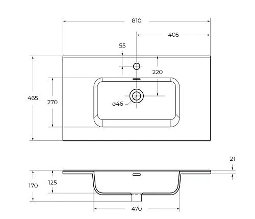 Раковина BelBagno BB800ETL 810x460 Раковина BelBagno BB800ETL 810x460