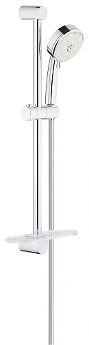 Душевой гарнитур GROHE New Tempesta Cosmopolitan 100 III, с полочкой, 600 мм, 9,5 л/мин, хром (27576 27576002 Душевой гарнитур GROHE New Tempesta Cosmopolitan 100 III, с полочкой, 600 мм, 9,5 л/мин, хром (27576 27576002