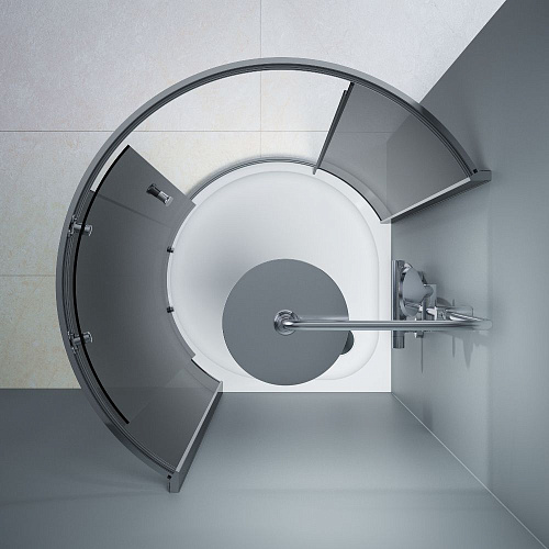 Душевой уголок AM.PM Like W83UG-333-095CG Round 95x95, стекло тонированное, профиль хром глянц, без по Душевой уголок AM.PM Like W83UG-333-095CG Round 95x95, стекло тонированное, профиль хром глянц, без по