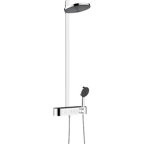 Душевая система Hansgrohe Pulsify S Showerpipe 260 2jet с термостатом для ванны 24240000, хром Душевая система Hansgrohe Pulsify S Showerpipe 260 2jet с термостатом для ванны 24240000, хром