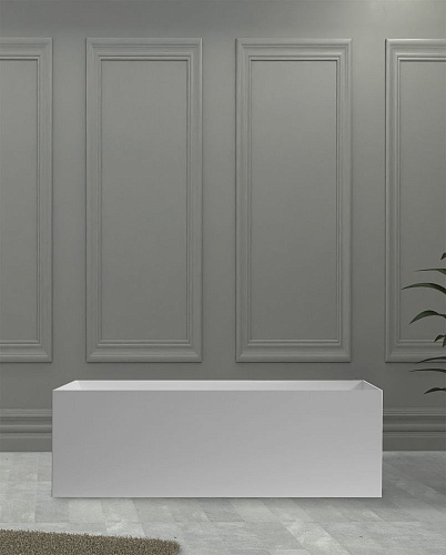 Ванна отдельностоящая ABBER AS9640-1.7 170x72 универсальная, белая матовая, искусственный камень Ванна отдельностоящая ABBER AS9640-1.7 170x72 универсальная, белая матовая, искусственный камень