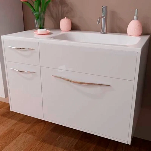 Тумба с раковиной Эстет Barcelona ФР-00003594 900х450 правая, подвесная 2 ящика 1 дверь Тумба с раковиной Эстет Barcelona ФР-00003594 900х450 правая, подвесная 2 ящика 1 дверь