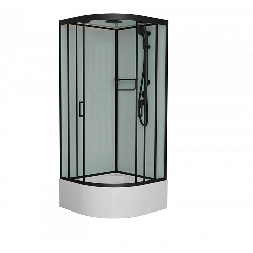 Душевая кабина Frank F400/2 М Black черный профиль матовое стекло 100x100 20072 Душевая кабина Frank F400/2 М Black черный профиль матовое стекло 100x100 20072