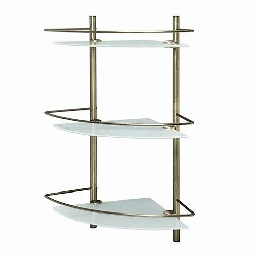 Полка WasserKRAFT K-3533 стеклянная тройная светлая бронза Полка WasserKRAFT K-3533 стеклянная тройная светлая бронза