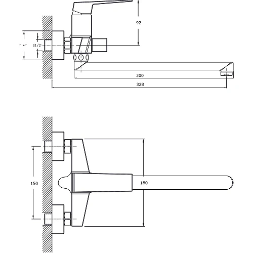 Смеситель для ванны RUSH Thira (TR3635-51) Смеситель для ванны RUSH Thira (TR3635-51)