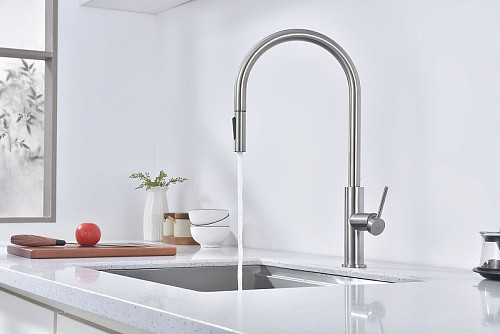 Смеситель для кухни Paulmark Senso брашированная сталь Se215180-BS Смеситель для кухни Paulmark Senso брашированная сталь Se215180-BS