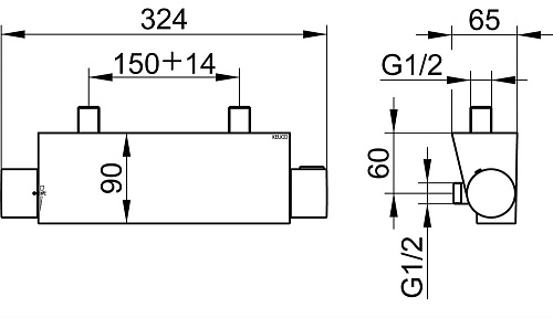 Смеситель для душа Keuco Edition 11 51126010100 с термостатом Смеситель для душа Keuco Edition 11 51126010100 с термостатом