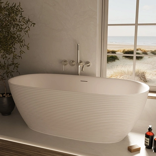 Акриловая ванна Vincea VBT-701-1700MW 1700x800x585, белая матовая, щелевой перелив, слив белый Акриловая ванна Vincea VBT-701-1700MW 1700x800x585, белая матовая, щелевой перелив, слив белый