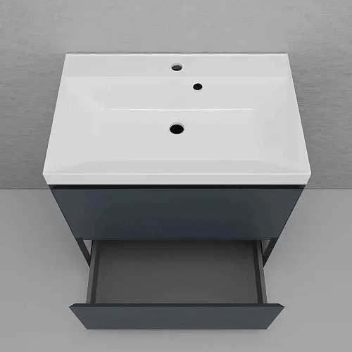 Тумба под раковину Style Line Манхэттен 70 см ЛС-00002375 напольная, графит Тумба под раковину Style Line Манхэттен 70 см ЛС-00002375 напольная, графит