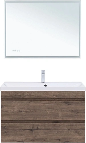 Тумба под раковину Aquanet Нота New 100 дуб веллингтон табак 00334194 подвесная Тумба под раковину Aquanet Нота New 100 дуб веллингтон табак 00334194 подвесная