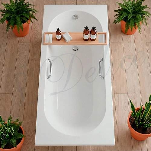 Ванна из искусственного камня Delice Bravo 180х70 DLR330064R-G глянцевая с ручками хром Ванна из искусственного камня Delice Bravo 180х70 DLR330064R-G глянцевая с ручками хром